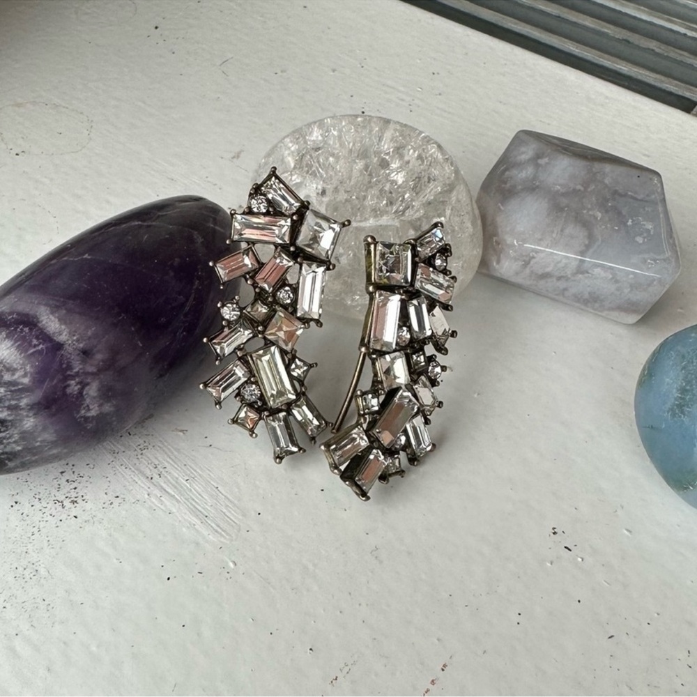 BaubleBar Leaf Statement Earrings